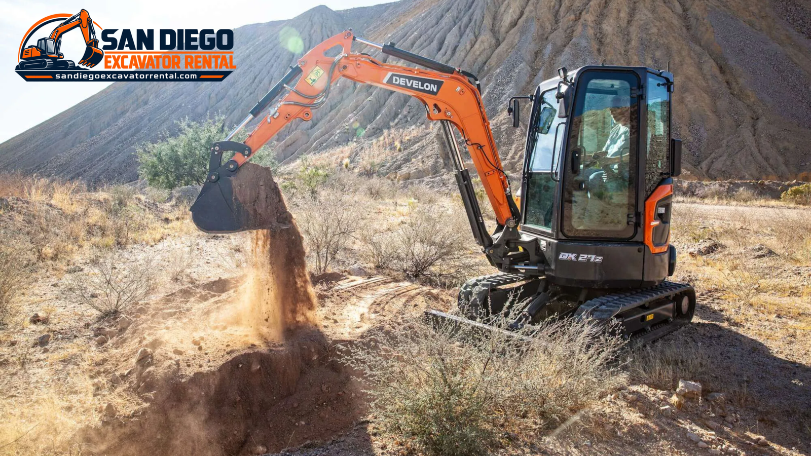 Mini excavator equipment for smaller work areas