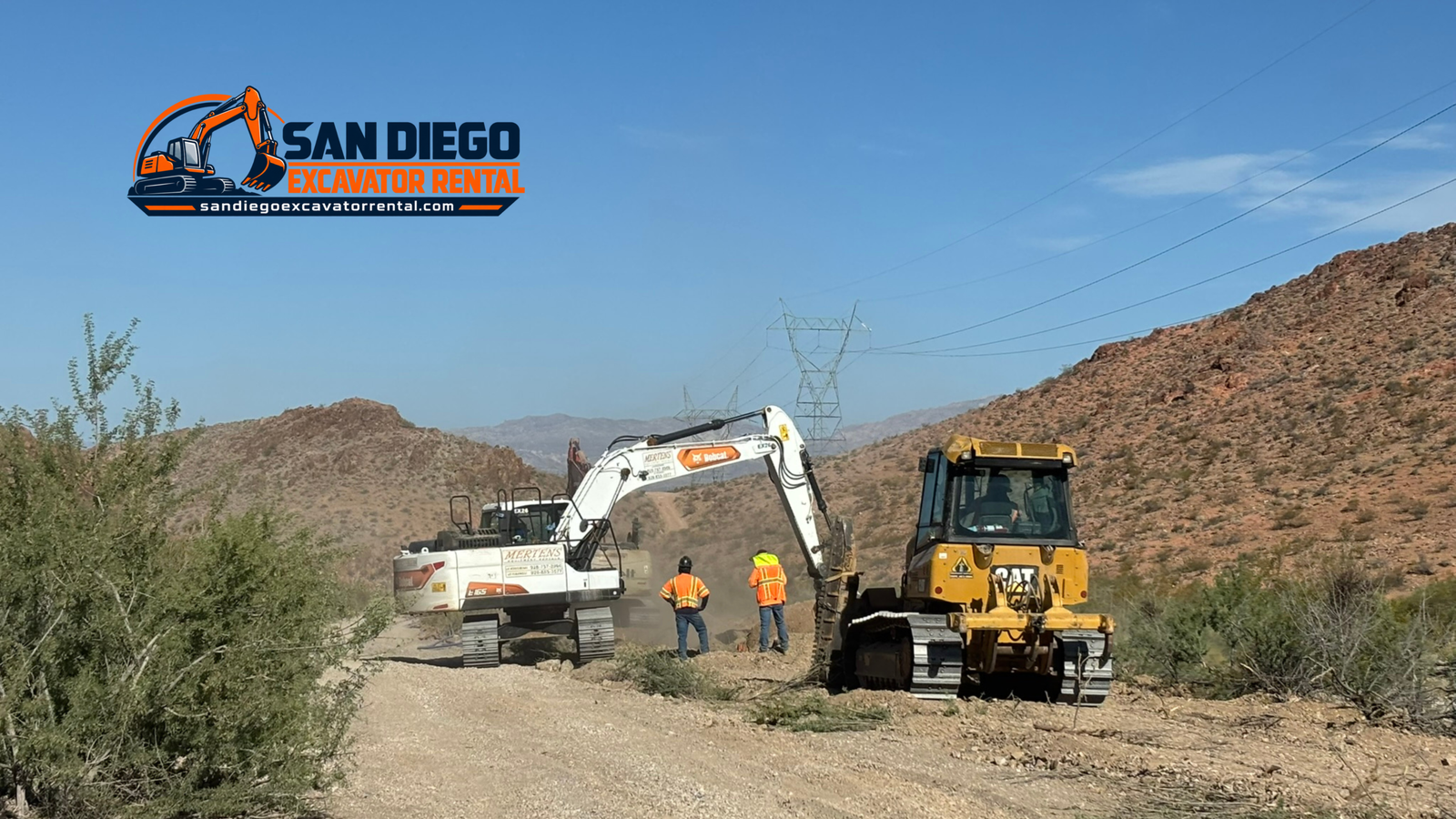 Excavator equipment available for operated rentals