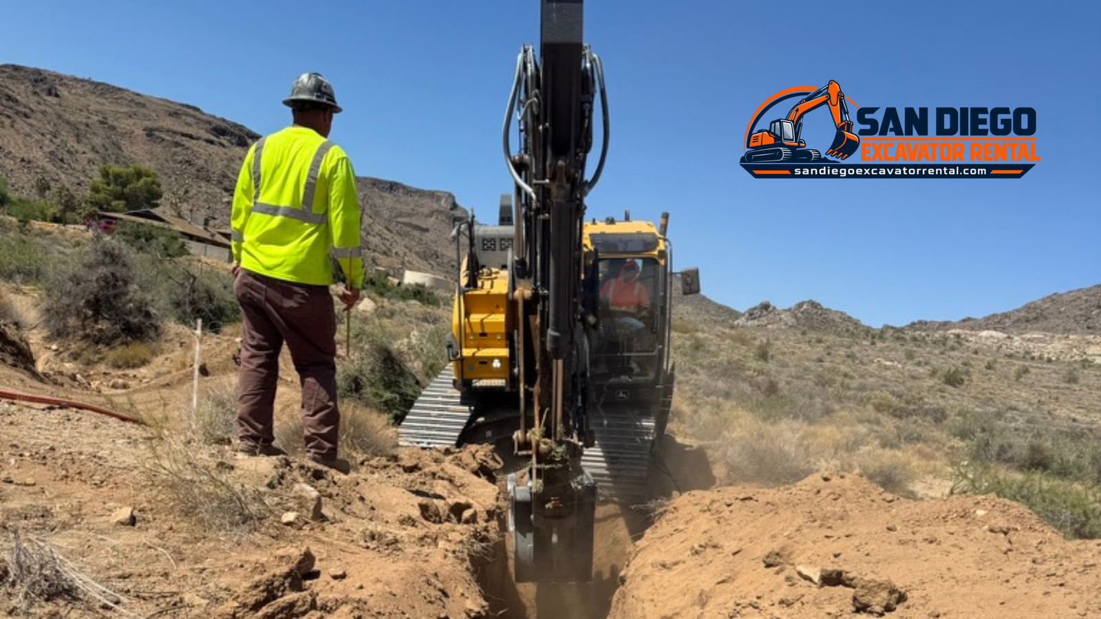 Full-size excavator equipment from San Diego Excavator Rental